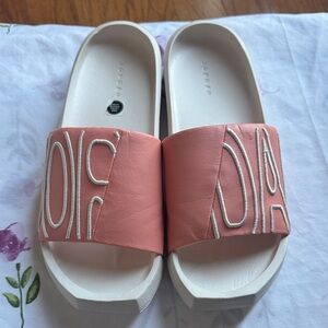 Jordan/ Womens,SLIDES Coral and White Slide Sandals size 8